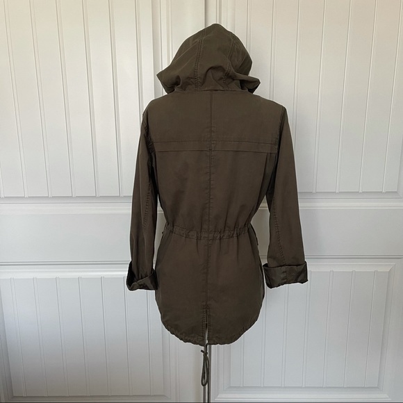 Forever 21 Army Green Hooded Utility Jacket - Picture 5 of 8